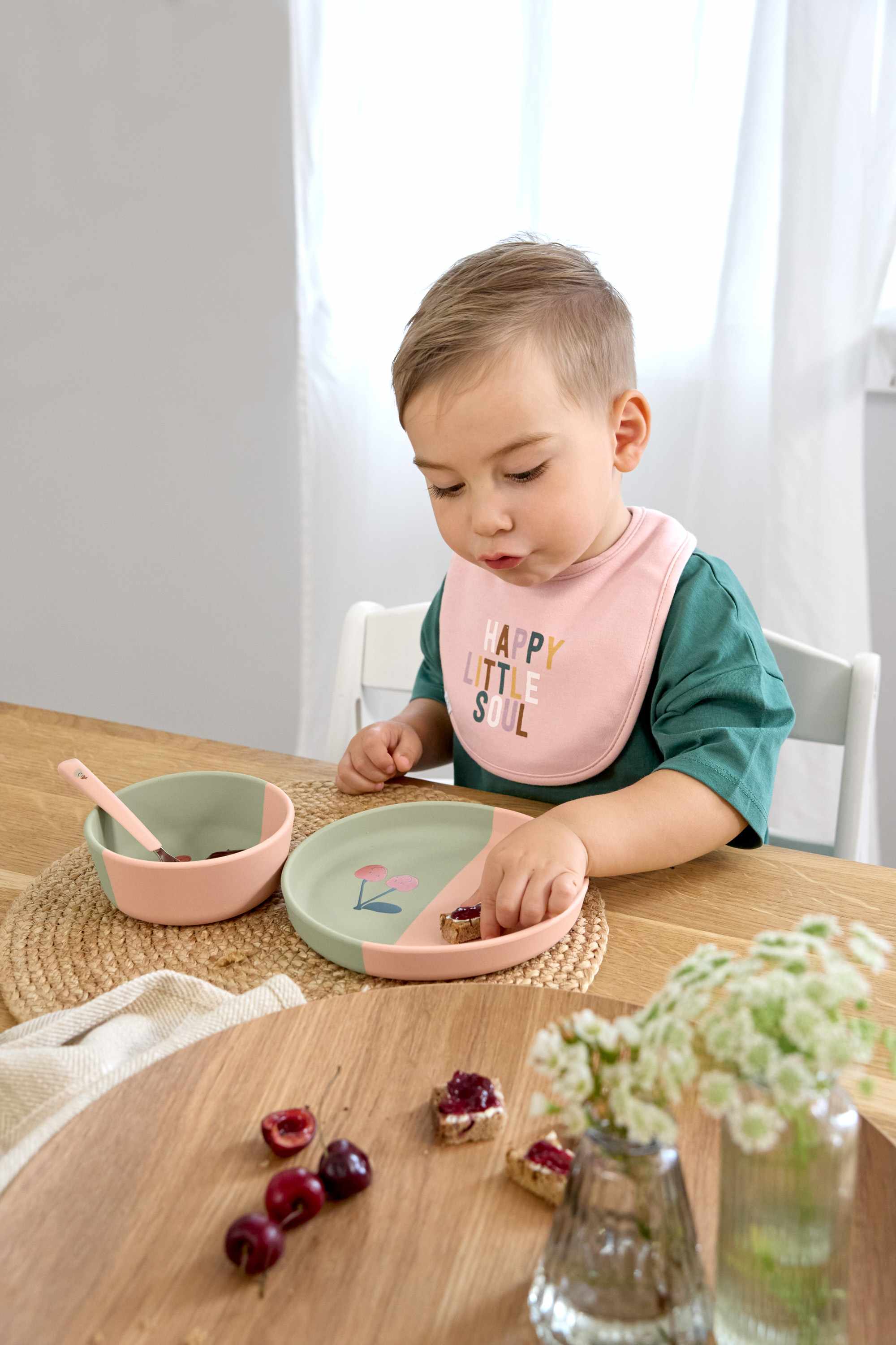 Lassig Silicone Plate - Happy Fruits Cherry