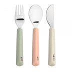 Lassig Cutlery with Silicone Handle 3 pcs - Happy Fruits Cherry