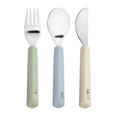 Lassig Cutlery with Silicone Handle 3 pcs - Happy Fruits Lemon