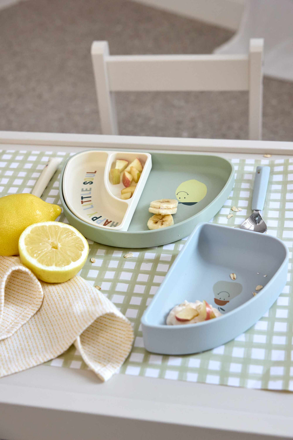 Lassig Cutlery with Silicone Handle 3 pcs - Happy Fruits Lemon