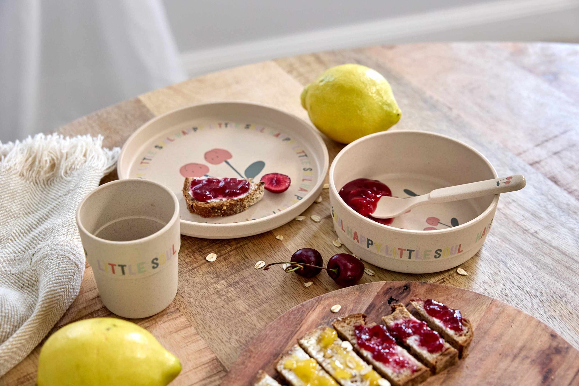Lassig Dish Set PP/Cellulose - Happy Fruits Cherry