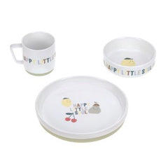 Lassig Dish Set Porcelain/Silicone - Happy Fruits