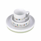 Lassig Dish Set Porcelain/Silicone - Happy Fruits