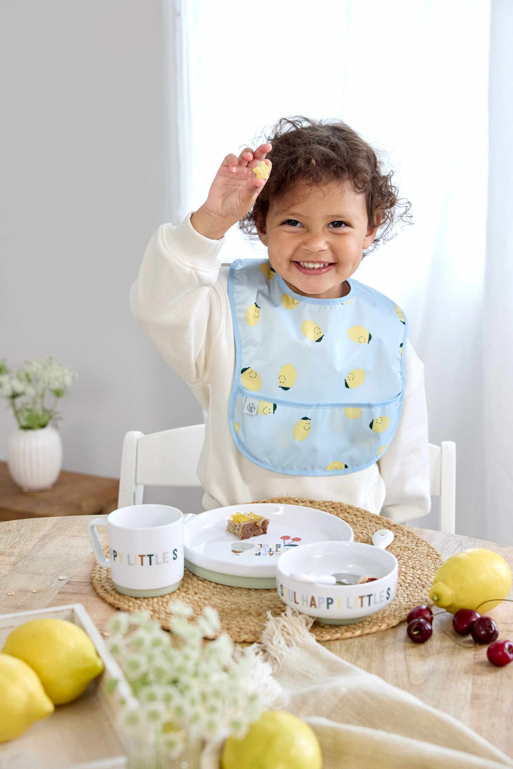 Lassig Dish Set Porcelain/Silicone - Happy Fruits
