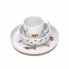 Lassig Dish Set Porcelain/Silicone - Little Mateys royal blue