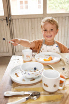 Lassig Dish Set Porcelain/Silicone - Little Mateys royal blue