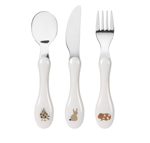 Lassig Cutlery with Porcelain Handle 3 pcs - Little Mateys royal blue