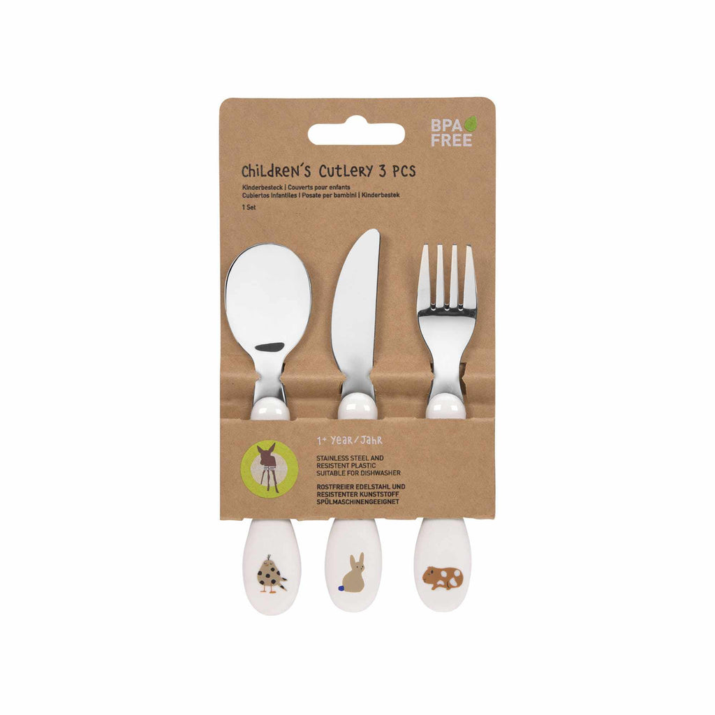 Lassig Cutlery with Porcelain Handle 3 pcs - Little Mateys royal blue