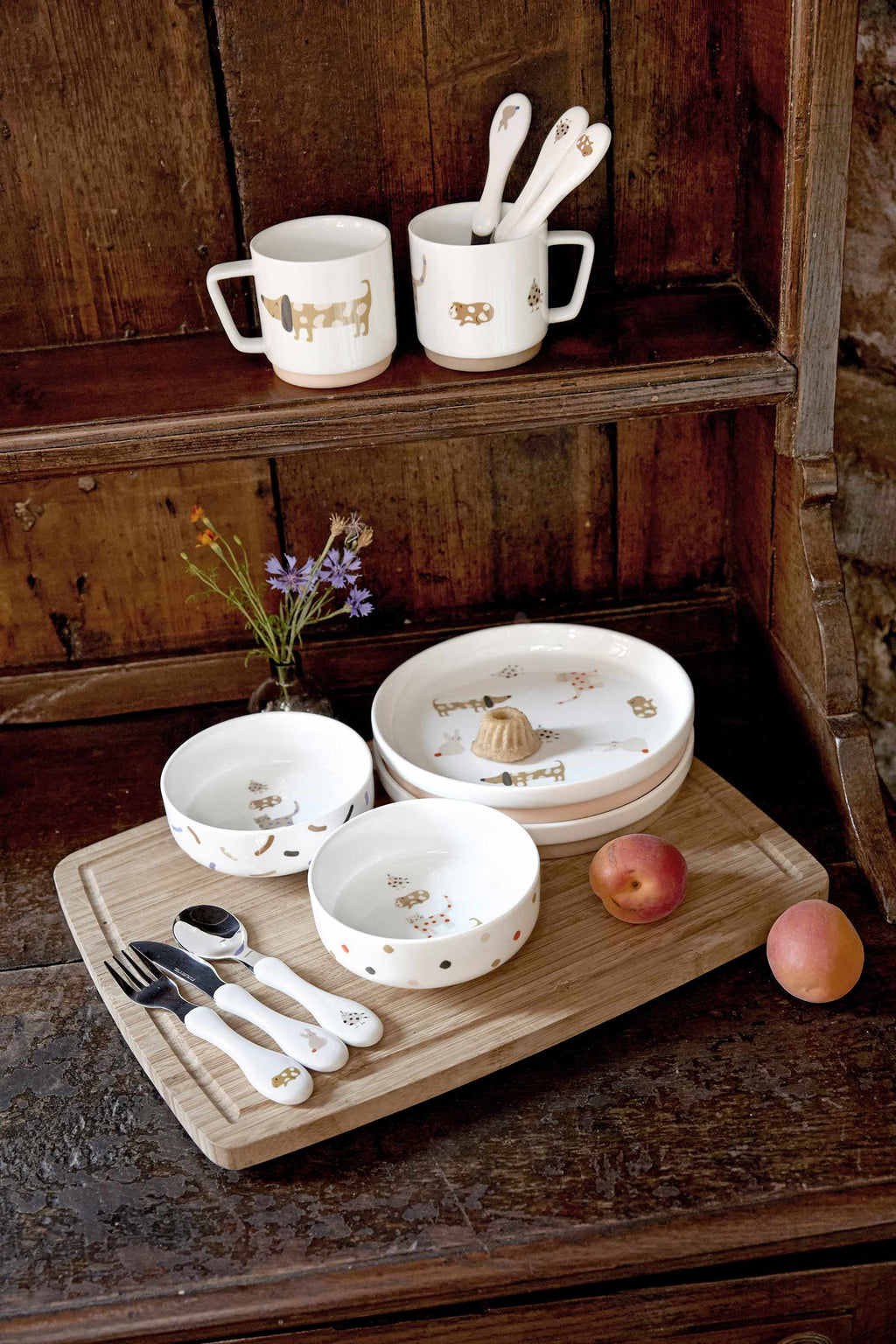 Lassig Dish Set Porcelain/Silicone - Little Mateys spicy orange