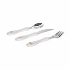 Lassig Cutlery with Porcelain Handle 3 pcs - Little Mateys spicy orange