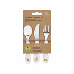 Lassig Cutlery with Porcelain Handle 3 pcs - Little Mateys spicy orange