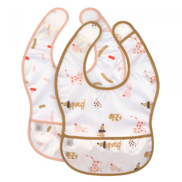 Lassig Lightweight Bib 2 pcs 06-24 months Little Mateys spicy orange
