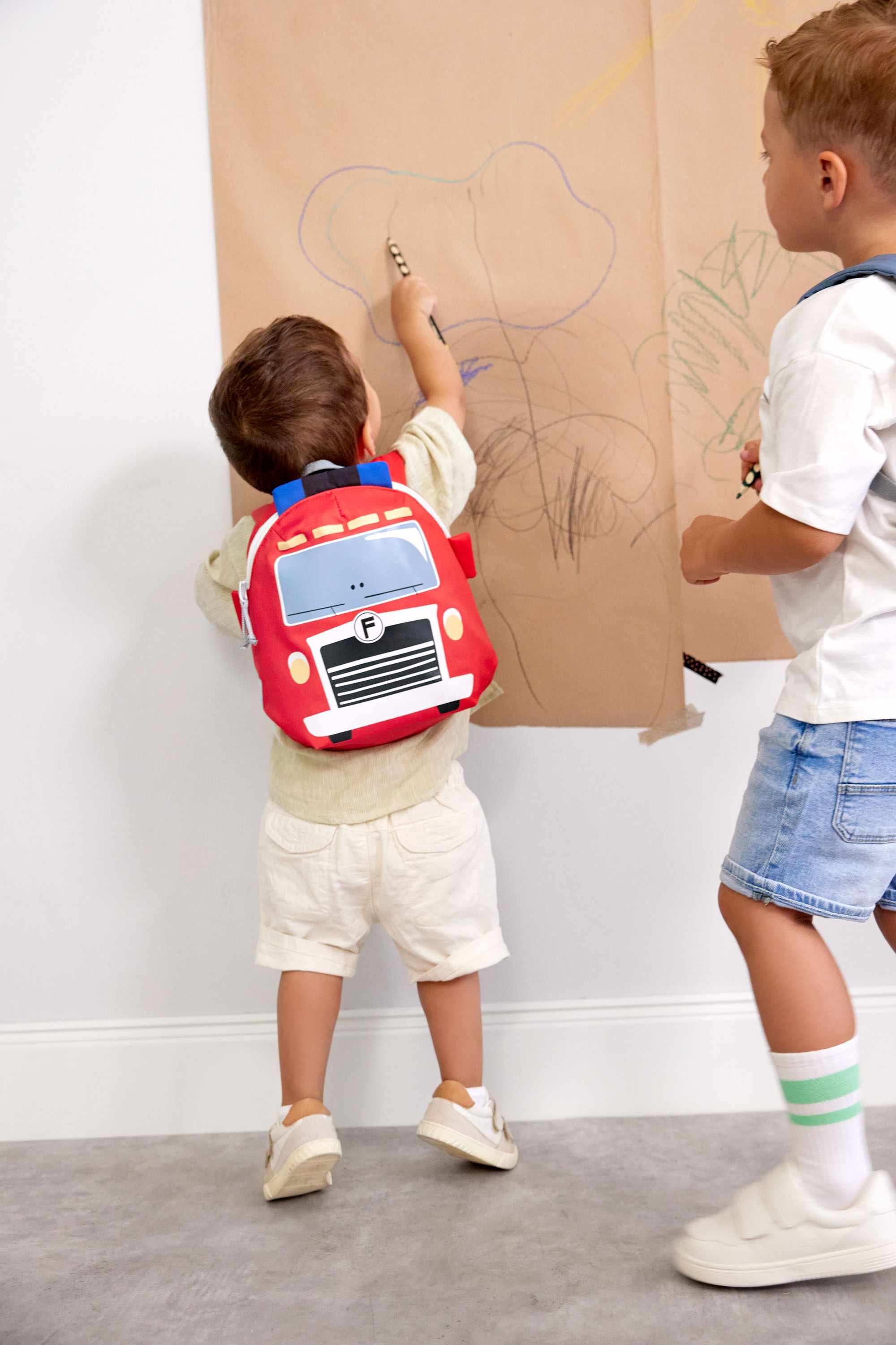 Lassig Tiny Backpack Tiny Drivers - Fire Engine
