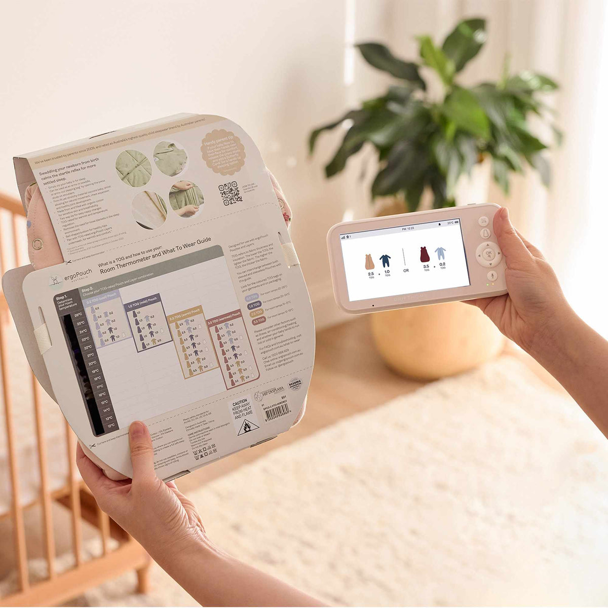ergoPouch Drift Home Baby Monitor and Smart TOG Guide