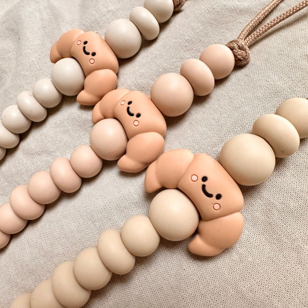 Chewies and More Croissant Clip - Linen