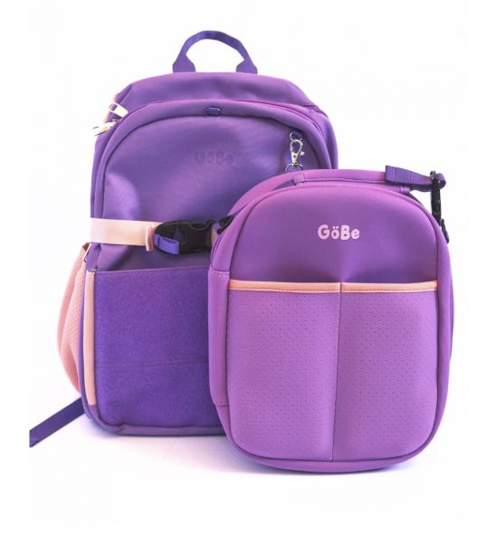 GoBe Backpack and Insulated Lunch Bag Set - Purple