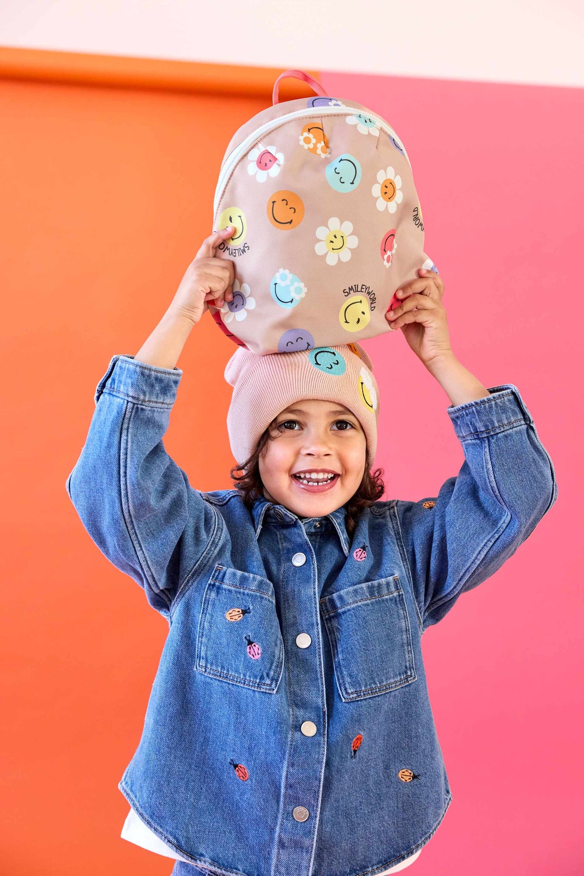 Lassig Tiny Backpack - SmileyWorld® - Dusty rose