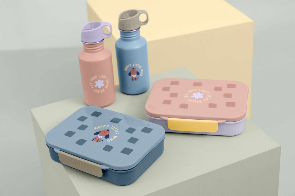 Lassig Bento-Lunchbox Pattern Party - rose/lilac
