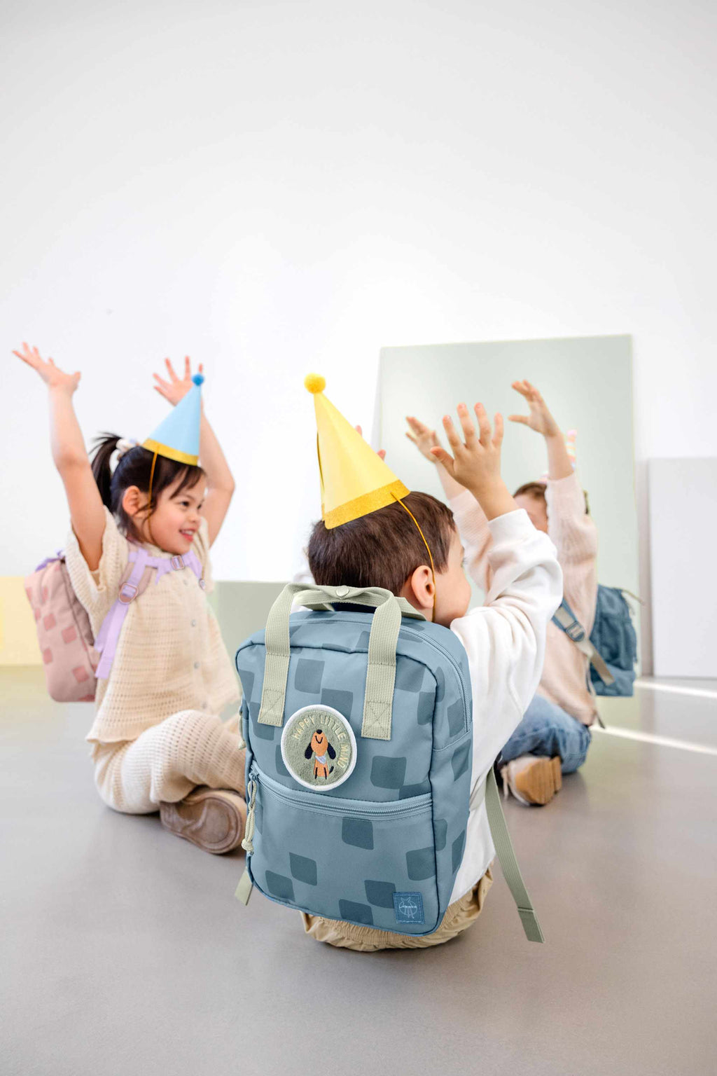 Lassig Mini Square Backpack - Pattern Party – Blue