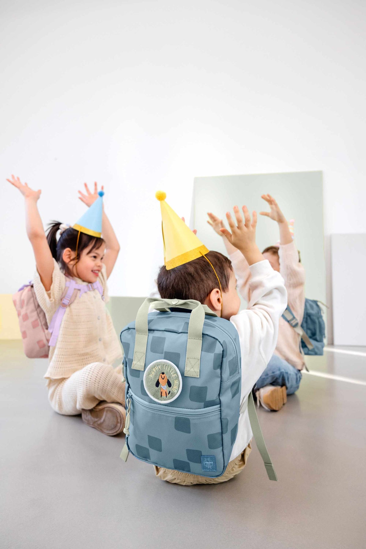 Lassig Mini Square Backpack - Pattern Party – Blue