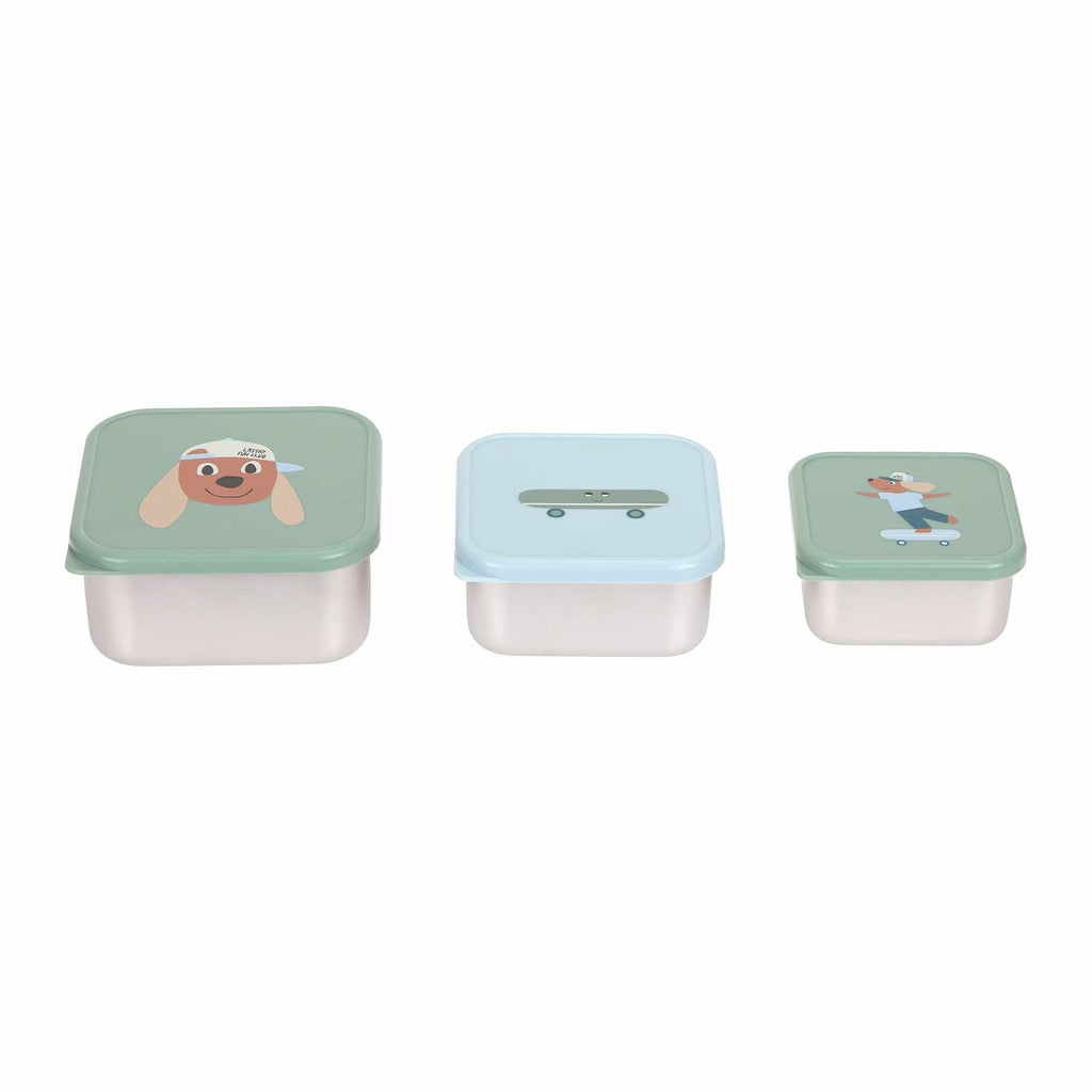 Lassig Stainless Steel Snack Boxes, Set of 3 – Tiny Team Dog