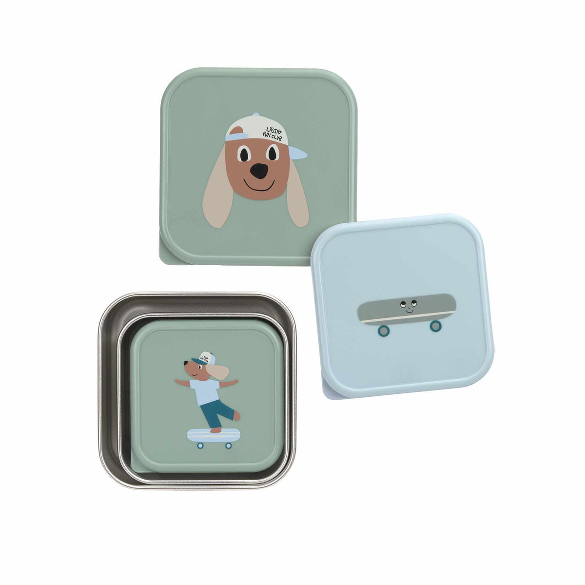Lassig Stainless Steel Snack Boxes, Set of 3 – Tiny Team Dog