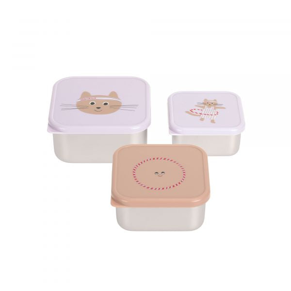 Lassig Stainless Steel Snack Boxes, Set of 3 – Tiny Team Cat