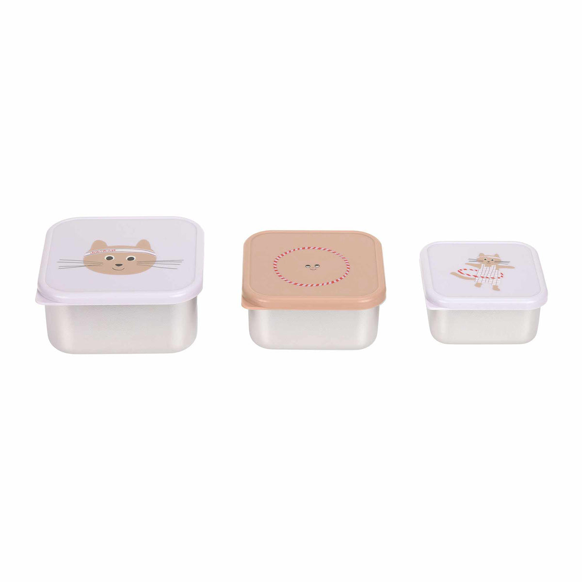 Lassig Stainless Steel Snack Boxes, Set of 3 – Tiny Team Cat