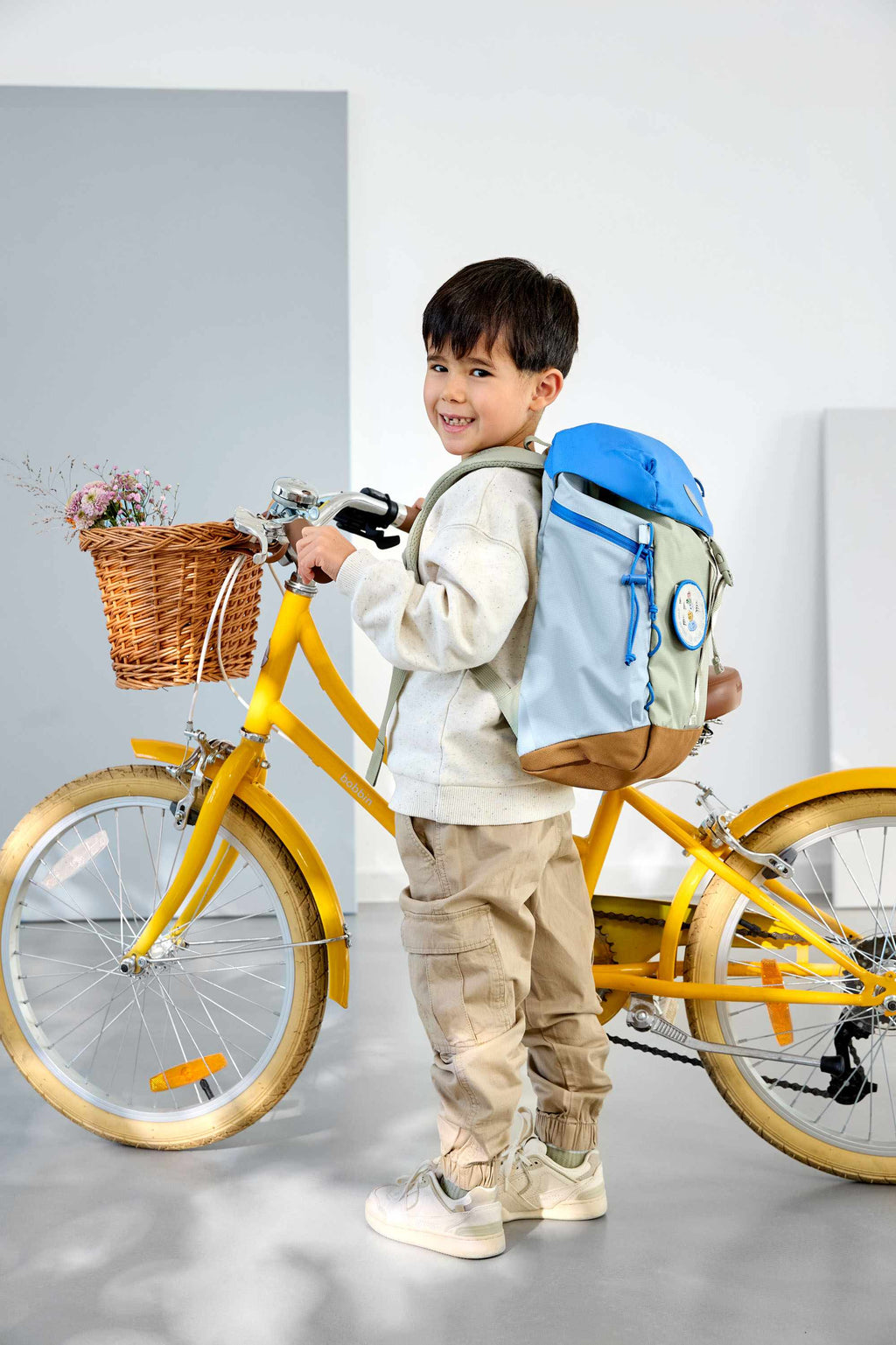 Lassig Big Outdoor Backpack – Sunny Explorer Collection - green/blue