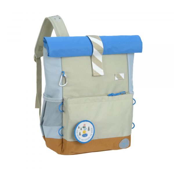 Lassig Medium Rolltop Backpack – Sunny Explorer Collection - green/blue