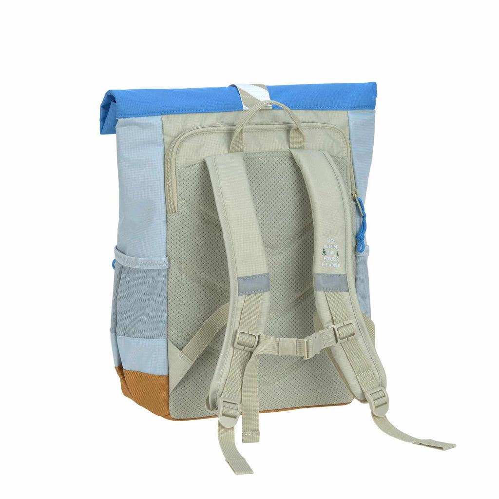 Lassig Medium Rolltop Backpack – Sunny Explorer Collection - green/blue