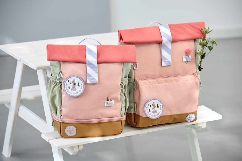 Lassig Medium Rolltop Backpack – Sunny Explorer Collection - rose/pink