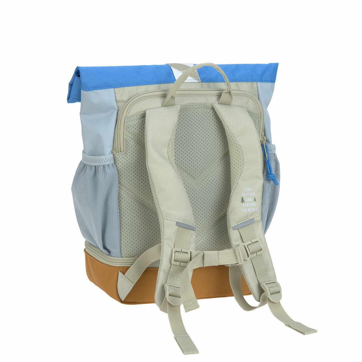 Lassig Mini Rolltop Backpack – Sunny Explorer Collection - green/blue
