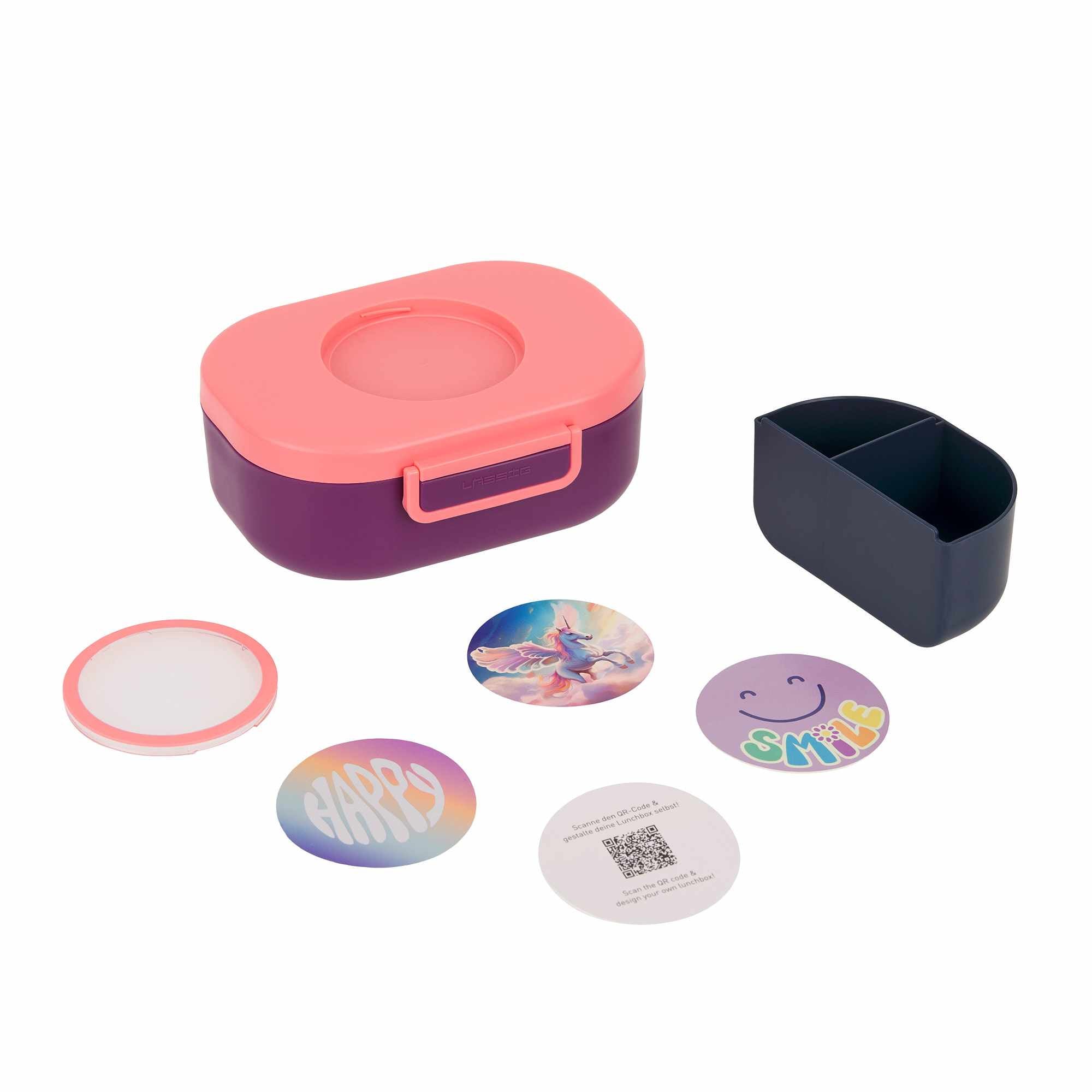 Lassig Style & Snack Lunch Box – Unique - berry/pink