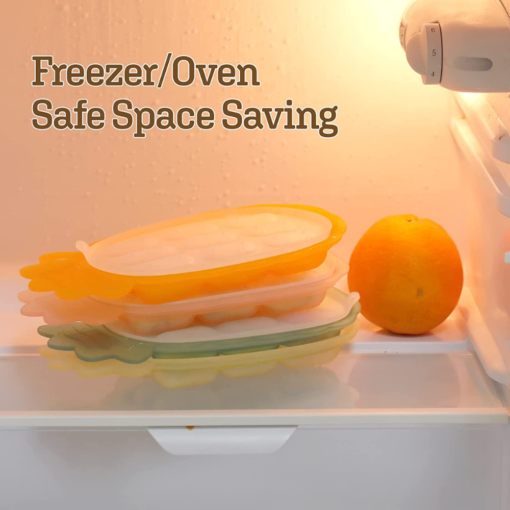 Haakaa Silicone Pineapple Nibble Tray - Blush