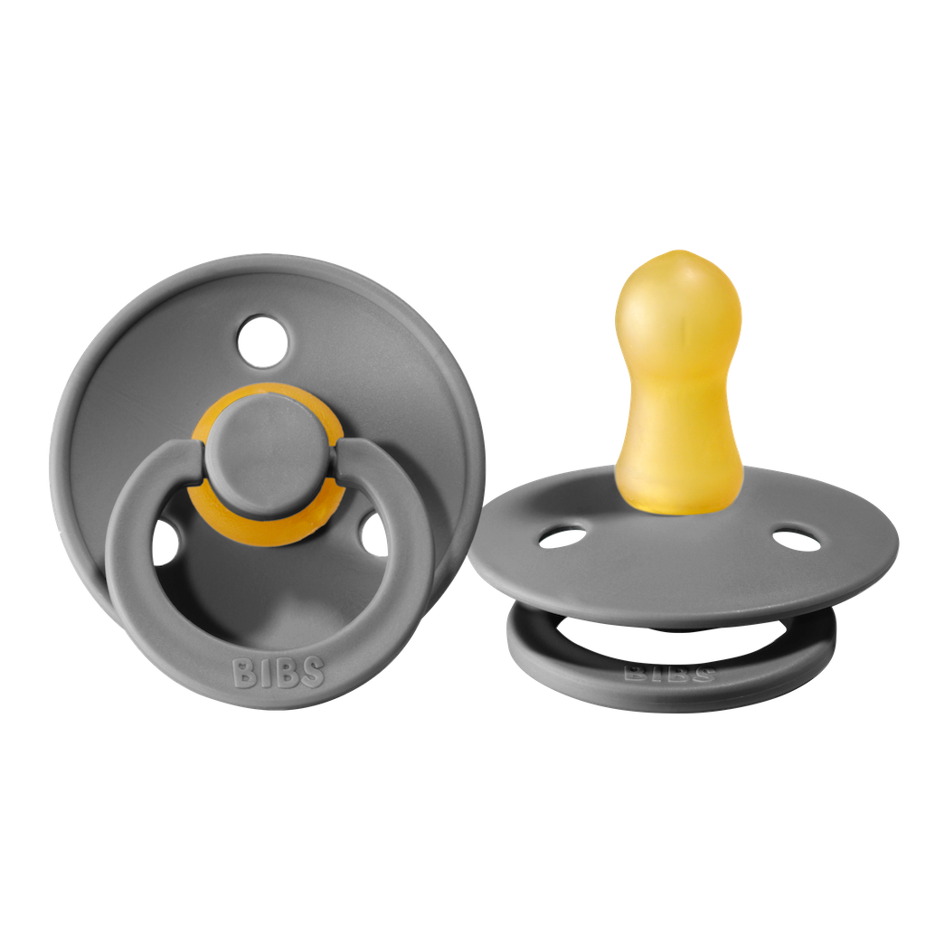 Bibs Natural Rubber Pacifier - Smoke 6-18 Months