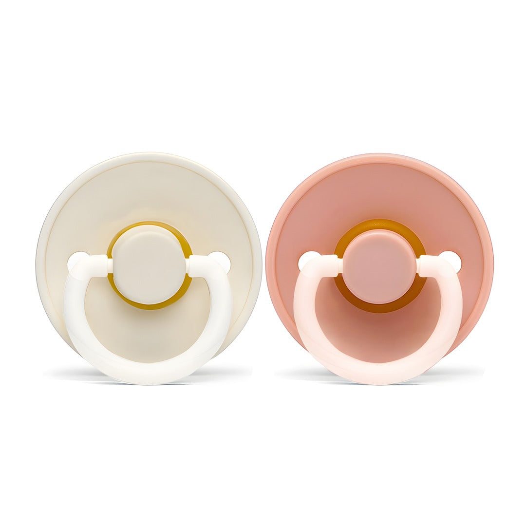 Tiny's Pacifier - 2pcs - Beige & Smoke  Pink Size 1