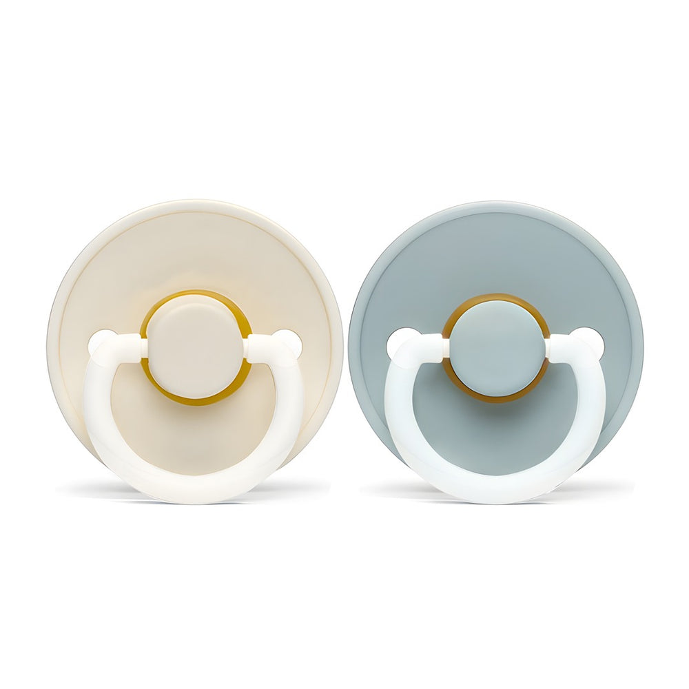 Tiny's Pacifier - 2pcs - Beige & Ether Blue Size 2