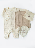 Kitikate ORGANIC RACCOON 4 PCS SET NATURAL-BEIGE