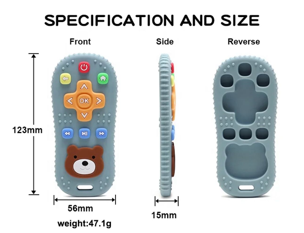 TINY'S BABY TEETHER - REMOTE CONTROL SHAPE