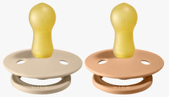 Bibs Pacifier Size 1 - Baby 0 -6M (2pcs) Peach/Woodchuck