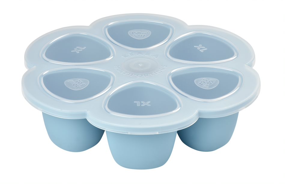 Beaba Silicone Multiportions 6 x 90ml Windy Blue