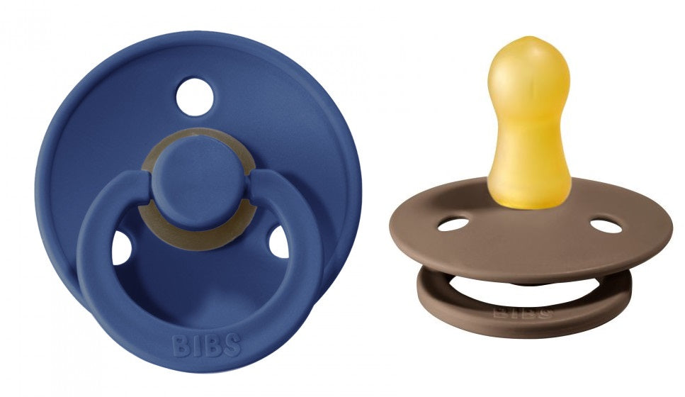 Bibs Pacifier Size 1 - Baby 0 -6M (2pcs) Midnight/Dark Oak