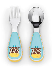 سكيب هوب- زوتينسيلز شوكة وملعقة للأطفال زرافة