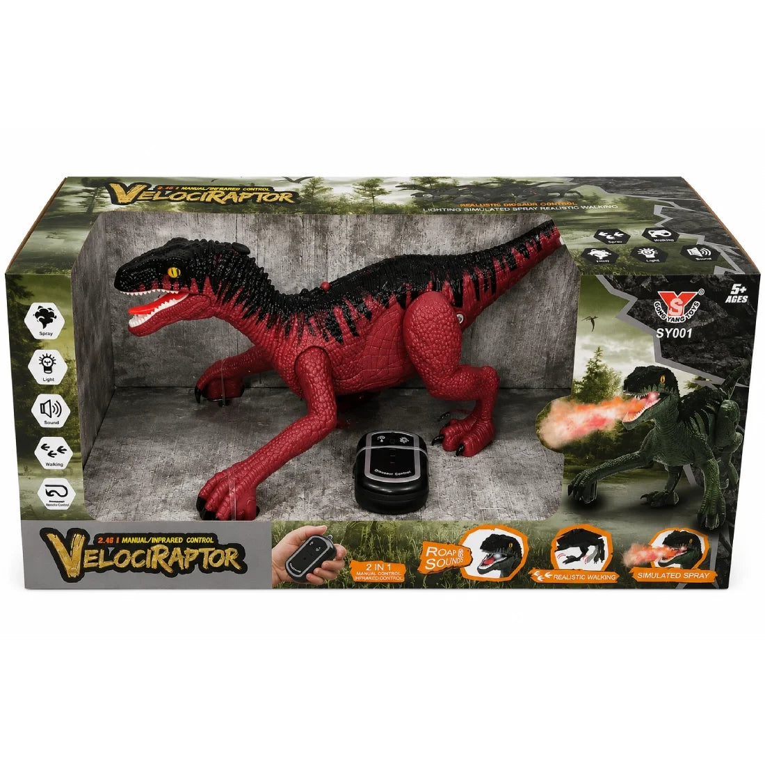 2 In 1 Gravity Sensor Walking Dinosaur Toy
