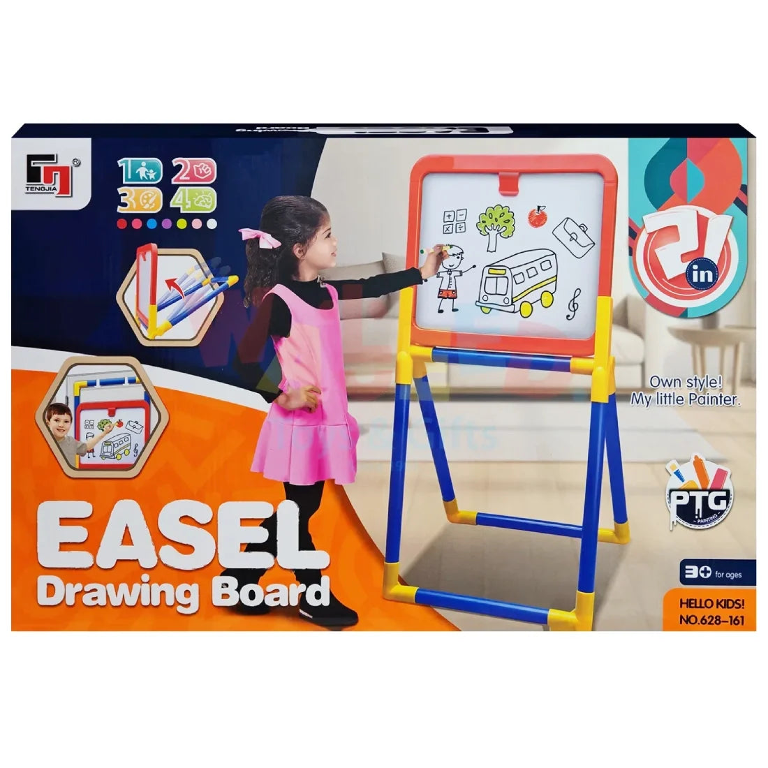 2 In 1 Kids Magnetic Easel Board
