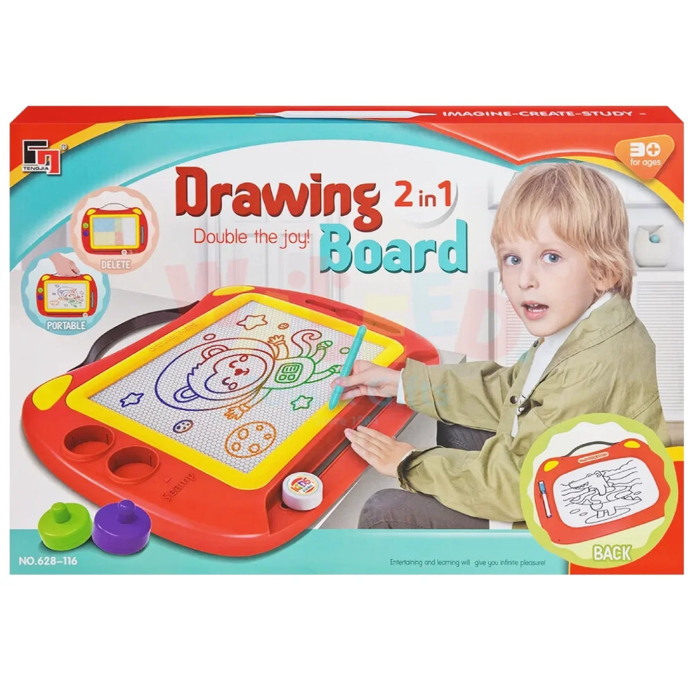 2 In 1 Magnetic Drawing Board for Kids