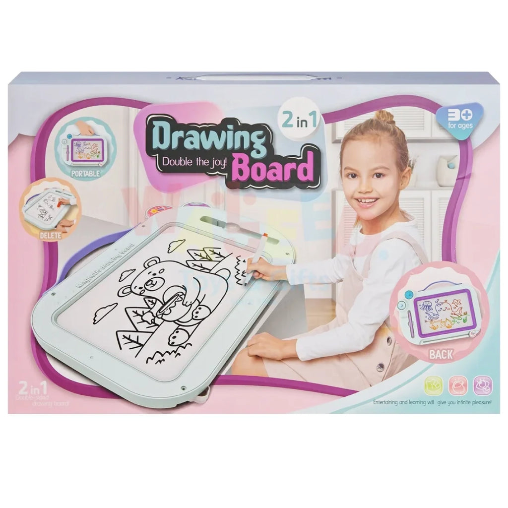 2 In 1 Magnetic Drawing Board for Kids