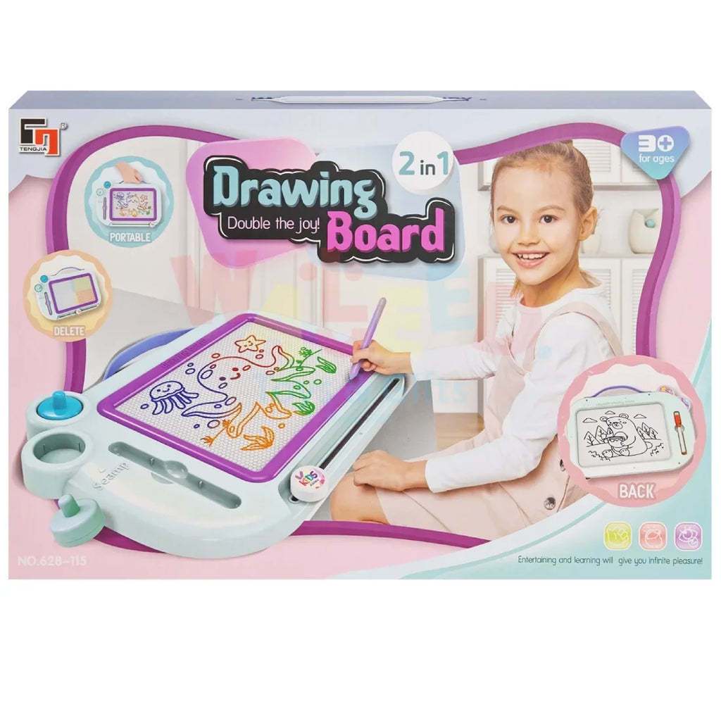 2 In 1 Magnetic Drawing Board for Kids