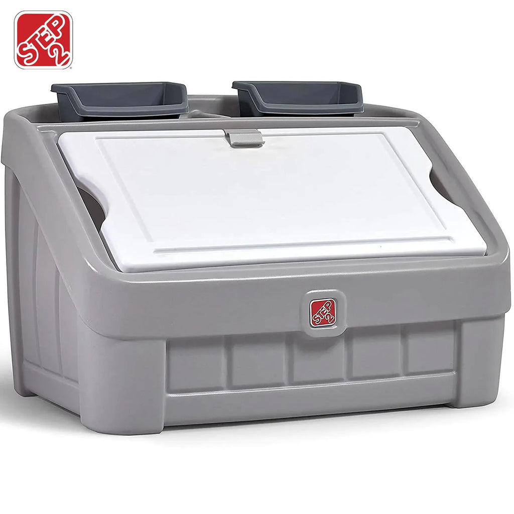 Step2 2-IN-1 TOY BOX & ART LID (GREY) - Kraft Carton